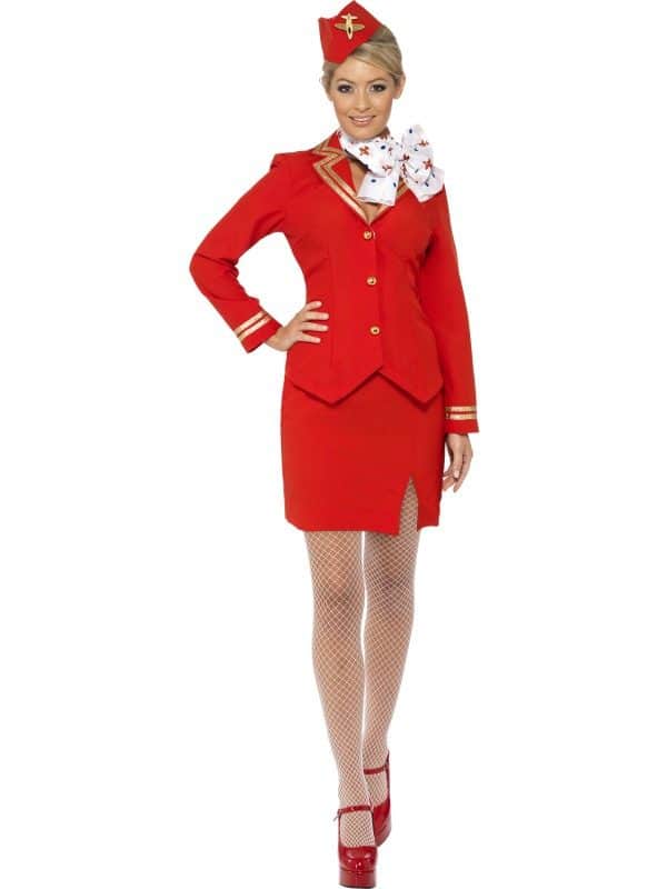 Air Hostess Trolley Dolly Costume Medium