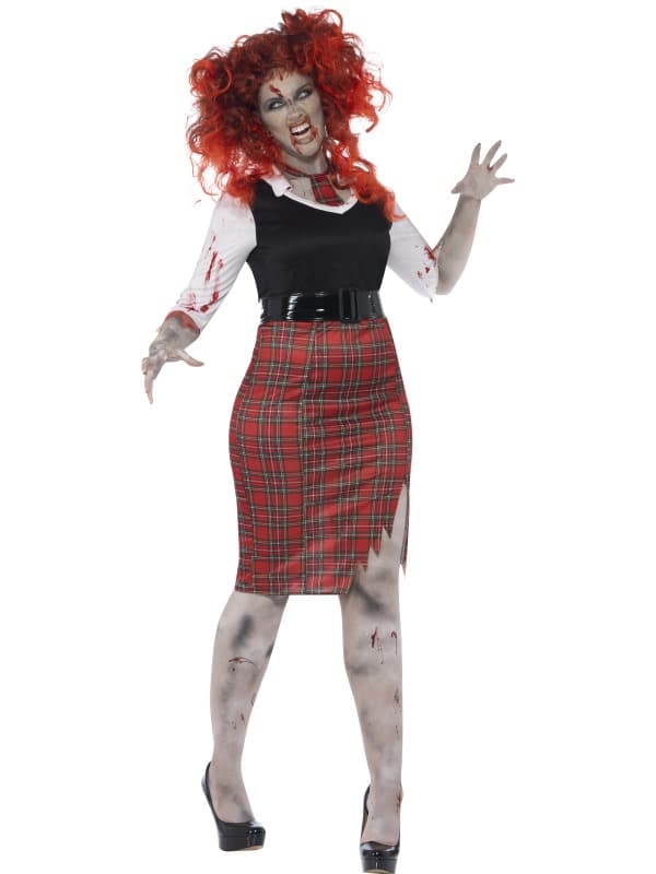 Curves Zombie School Girl Costume X Large