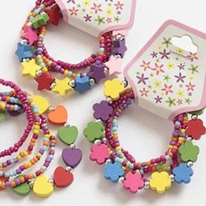 Children's Wooden Bead Bracelets Set of 5