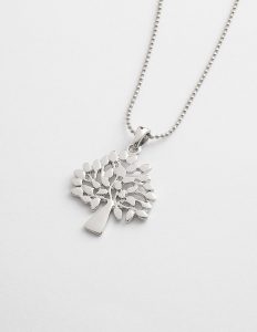 Silver Tree Necklace Pendant On Chain