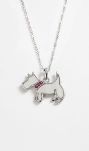 Westie Dog Necklace In Mother Of Pearl