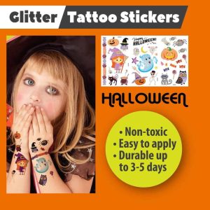 Halloween Temporary Glitter Tattoos