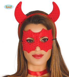 Devil Mask And Headband Set