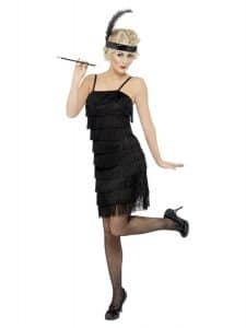 1920s Charleston Flapper Costume black Large