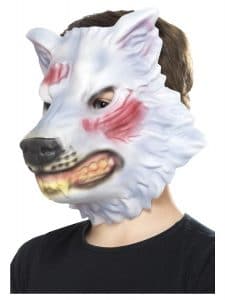 Childrens Wolf Mask Grey