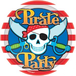 Pirate Party Paper Plates 22.8cm PK8