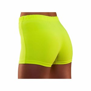 Womans 1980s Neon Yellow Hot Pants Small